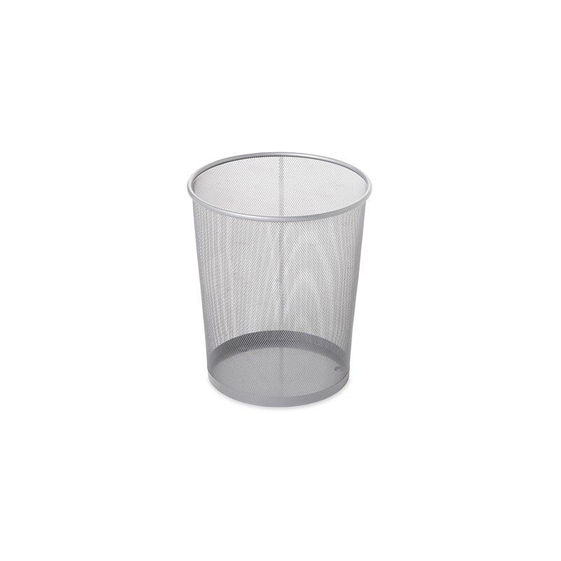 Rubbermaid CONCEPT COLLECTION OPEN TOP WASTEBASKET 5 GAL SILVER