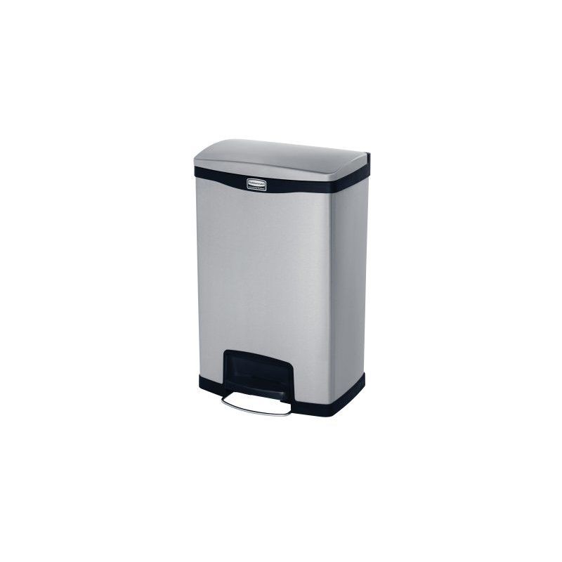 Rubbermaid 1901992 trash can 49 L Rectangular Metal, Plastic Black, Grey