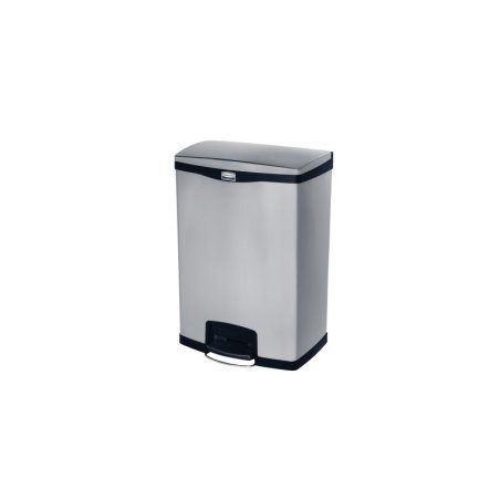 Rubbermaid 1901999 poubelle 90 L Rectangulaire Métal, Plastique Noir, Gris