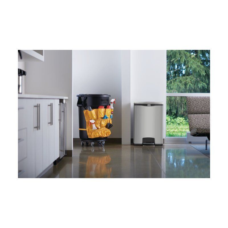 Rubbermaid Collecteur à pédale Slim Jim, en métal, 90 litres