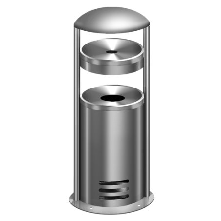 Kerkmann 6292 ashtray Round Stainless steel