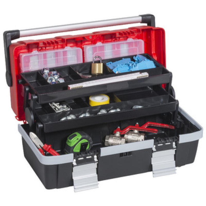 allit Boîte à outils McPlus Alu C 18, PP, rouge/noir