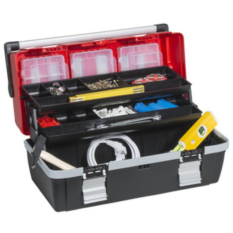 allit Boîte à outils McPlus Alu C 22, PP, rouge/noir