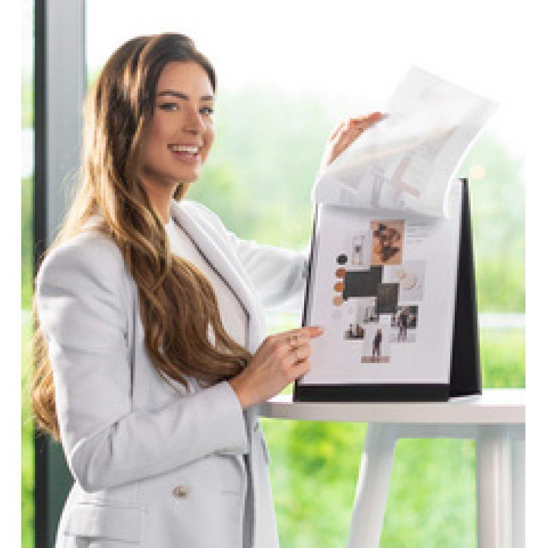 rillstab Chevalet de table, A4 portrait, noir