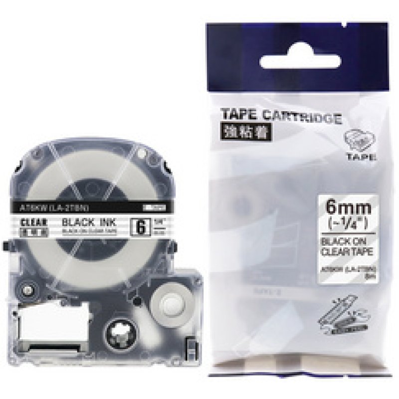 rillstab Cassette à ruban, noir/blanc, 12 mm x 8 m