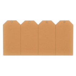 rillprint Étiquette à suspendre, 65 x 130 mm, marron kraft