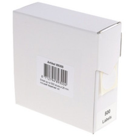 rillprint Pastille de couleur, diamètre: 25 mm, blanc