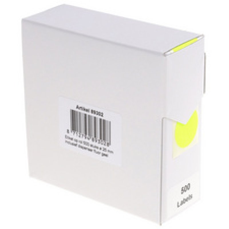 rillprint Pastille de couleur, diamètre: 25 mm, jaune fluo