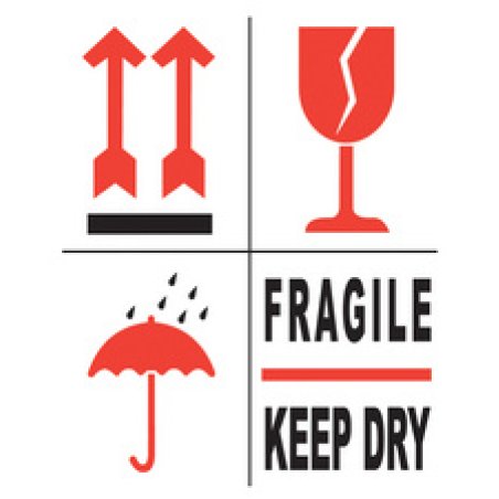rillprint Étiquette d'avertissement "Fragile/Keep Dry"