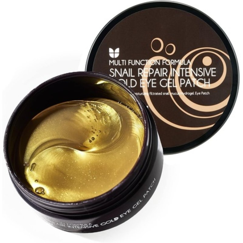 MIZON Under Eye Collagen Patches Eye Masks with 24K Gold and Snail - Eye Gel Treatment Masks for Puffy Eyes Dark