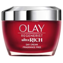 Olay Regenerist Ultra Rich Day Cream Non-Greasy Texture with Vitamin B3 Peptides and Shea Butter Fragrance-Free 50ml