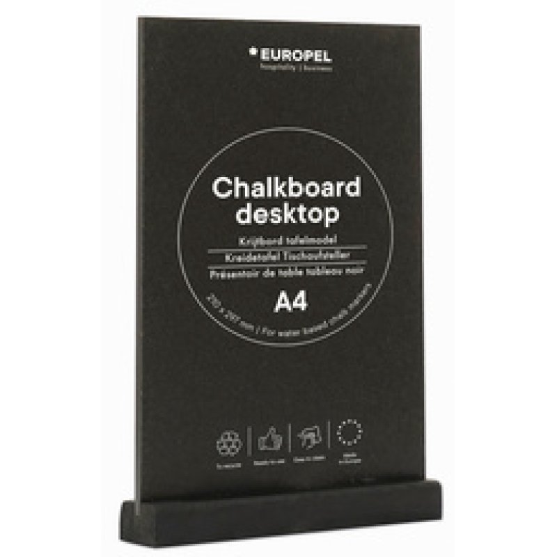 Europel Chalk board desk top A5 vertical black