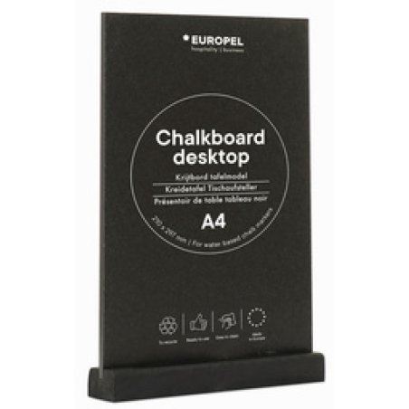 Europel Chalk board desk top A5 vertical black