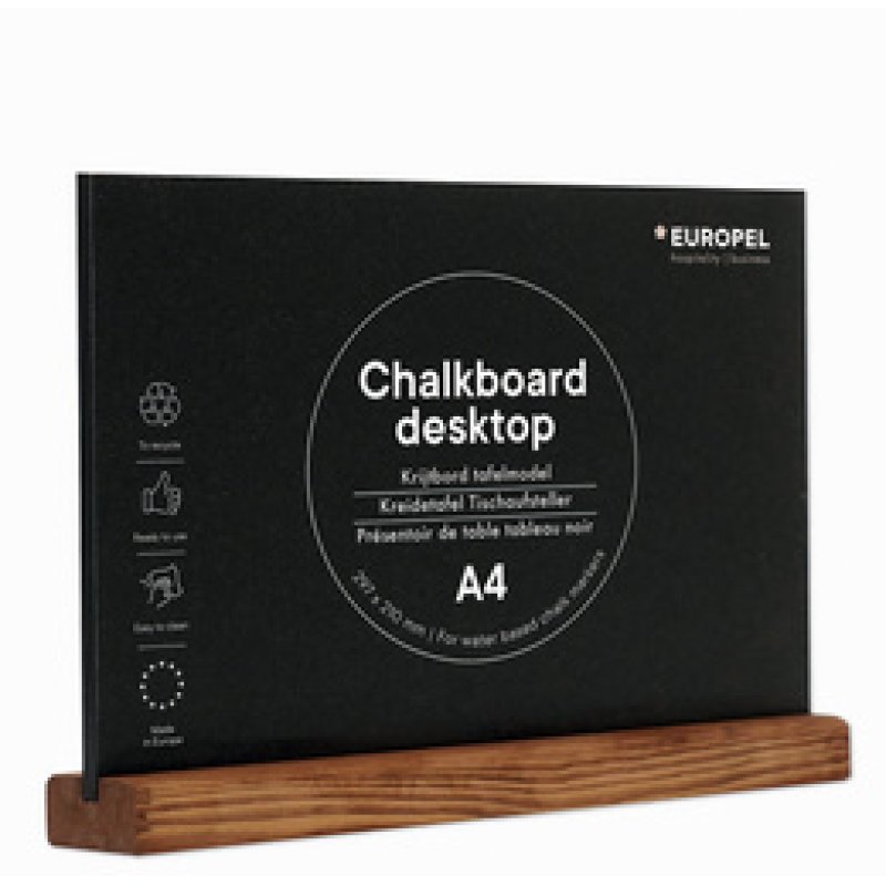 Europel Chalk board desk top A5 horizontal natural wood