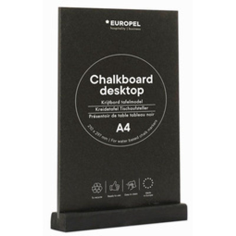 Europel Chalk board desk top A6 vertical black