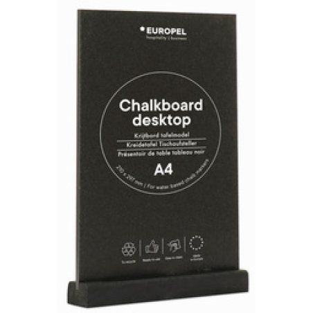 Europel Chalk board desk top A6 vertical natural wood