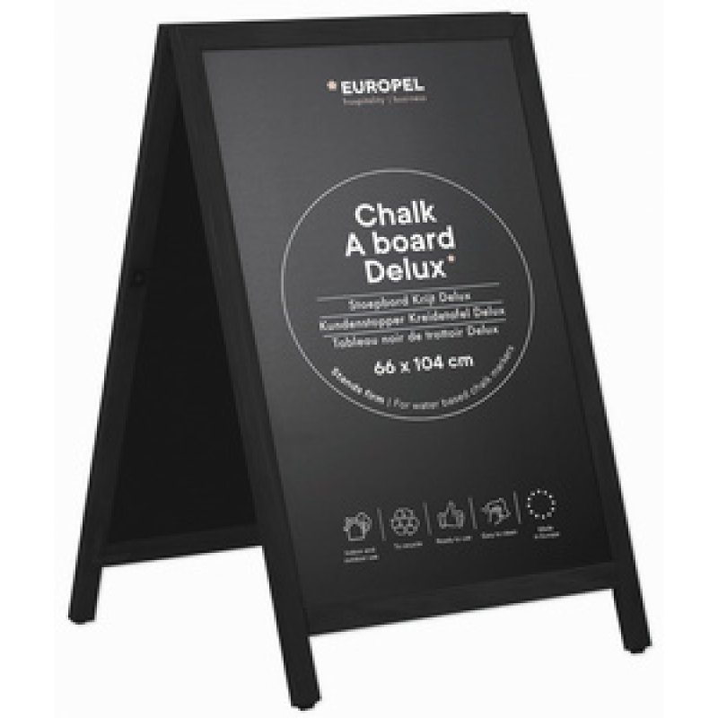 Europel 356245 tableau à craie et accessoires Noir, Bois Bois de pin, Bois