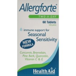 Healthaid Allergforte - Quercetin, Pine Bark, Curcumin - 60 Vegan Tablets