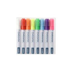 Europel Chalk marker 1-6mm assorted colours PVC box 8 pcs