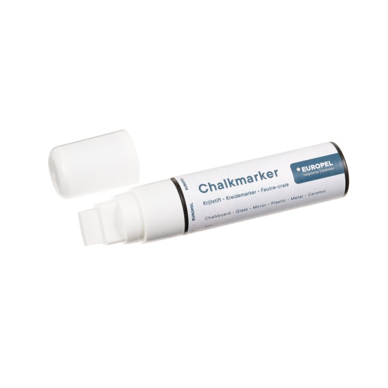 EUROPEL Marqueur craie 15 mm, blister de 1, blanc