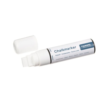 EUROPEL Marqueur craie 15 mm, blister de 1, blanc