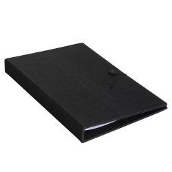 Europel Menu holder linen A4 black 6 pockets