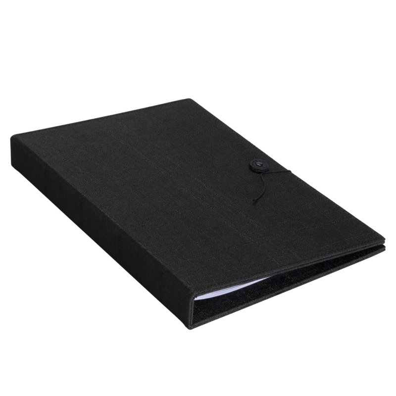 Europel Menu holder linen A4 black 6 pockets