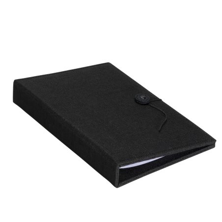 Europel Menu holder linen A5 black 6 pockets