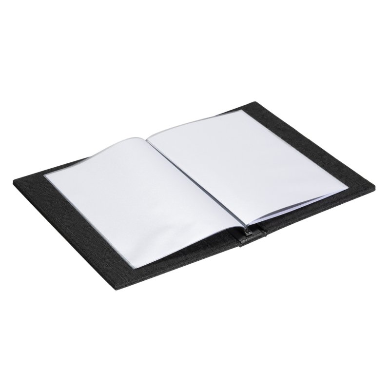 Europel Menu holder linen A5 black 6 pockets
