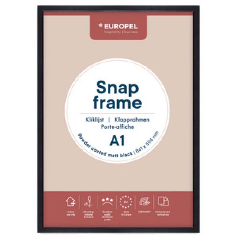 EUROPEL Cadre porte-affiche, A2, noir