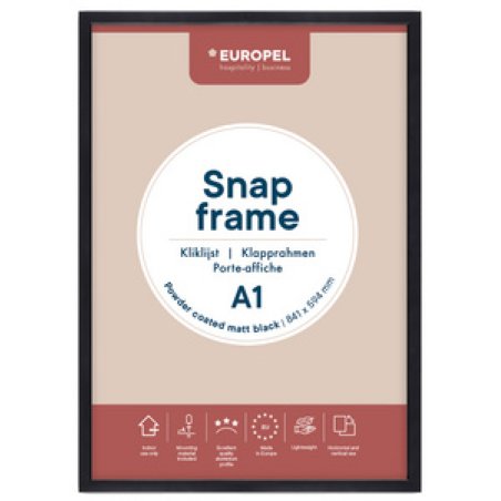 EUROPEL Cadre porte-affiche premium , A3, noir
