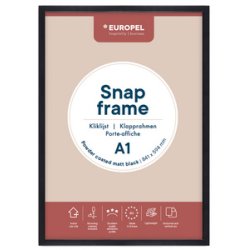 EUROPEL Cadre porte-affiche premium , A4, noir