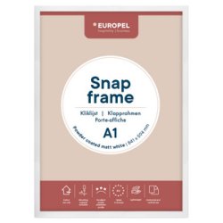 EUROPEL Cadre porte-affiche premium , A1, blanc