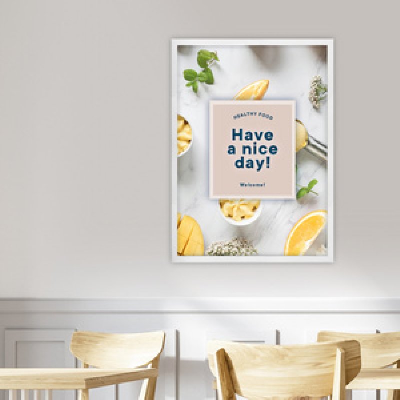 EUROPEL Cadre porte-affiche premium , A4, blanc