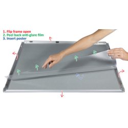 EUROPEL Cadre porte-affiche premium, A3, 25 mm, argent