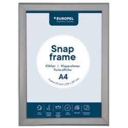 EUROPEL Cadre porte-affiche premium, A5, 20 mm, argent