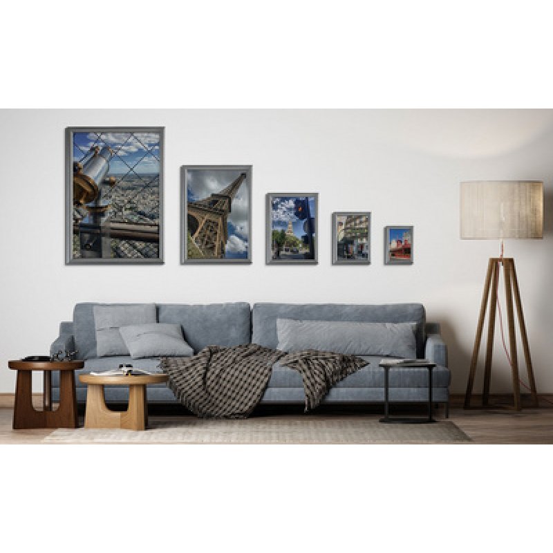 EUROPEL Cadre porte-affiche premium, A5, 20 mm, argent