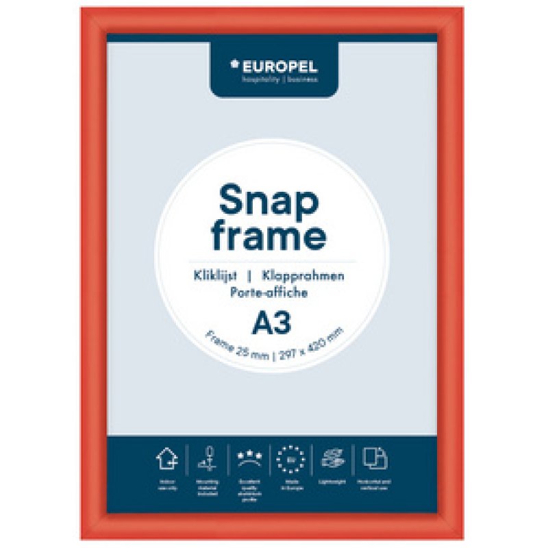 EUROPEL Cadre porte-affiche premium, A3, 25 mm, noir
