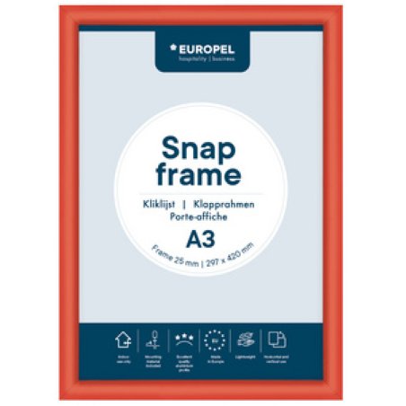 EUROPEL Cadre porte-affiche premium, A4, 25 mm, bleu