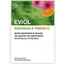 Eviol Echinacea Vitamin C Dietary Supplement With Echinacea - 30 Soft Capsules