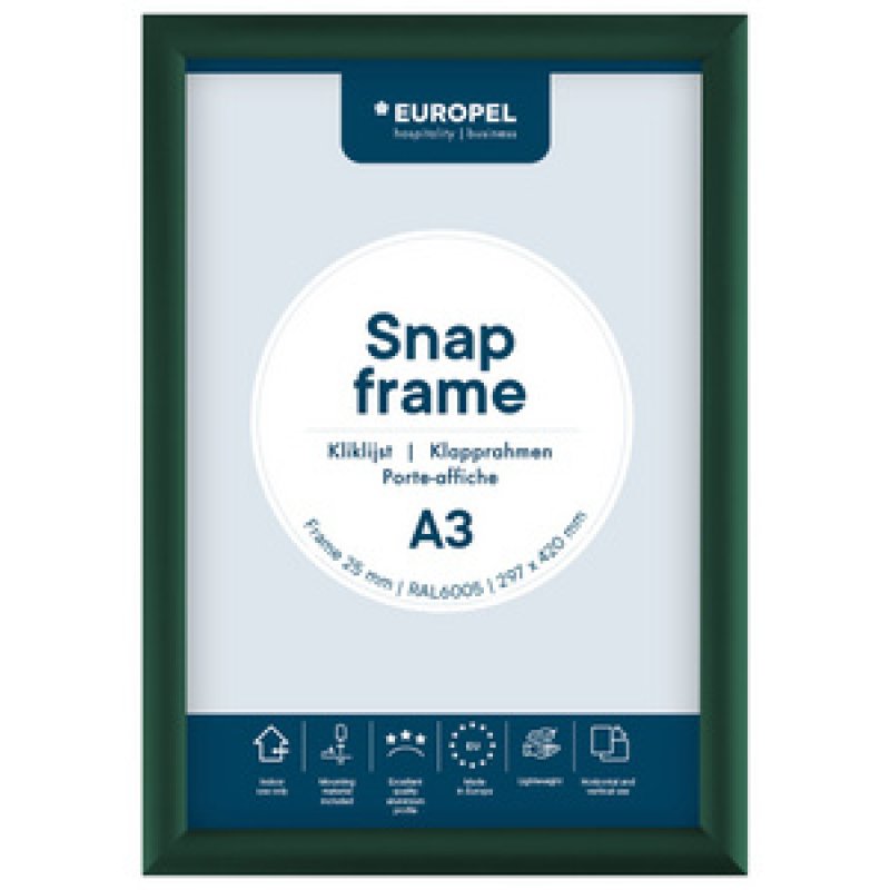 EUROPEL Cadre porte-affiche premium, A3, 25 mm, rouge