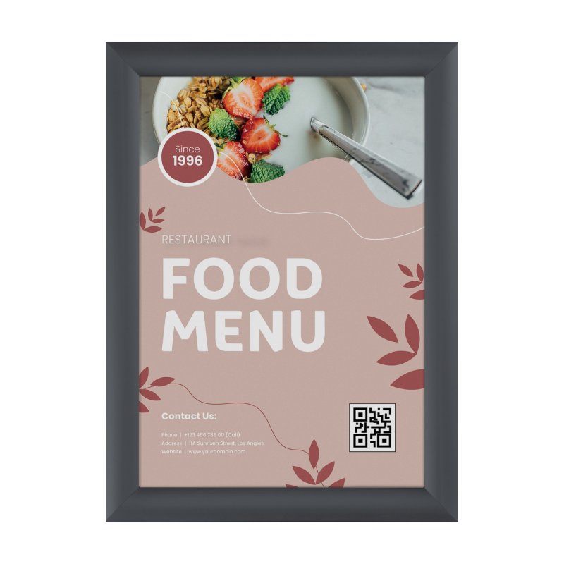 Europel Snap frame A4 25mm graphite grey