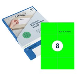 rillprint Étiquette fluorescente, 70 x 37 mm, rouge