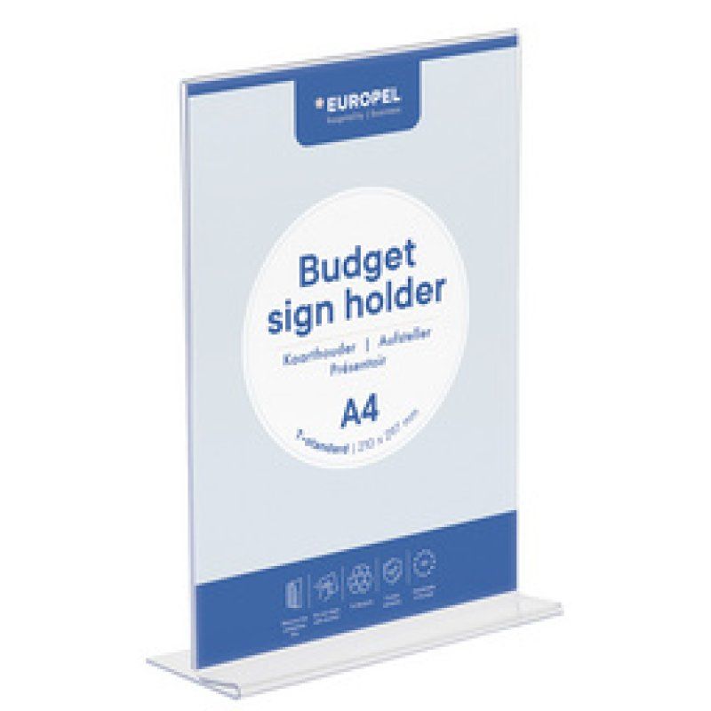 Europel Sign holder Budget T-standard A4 1,5 mm