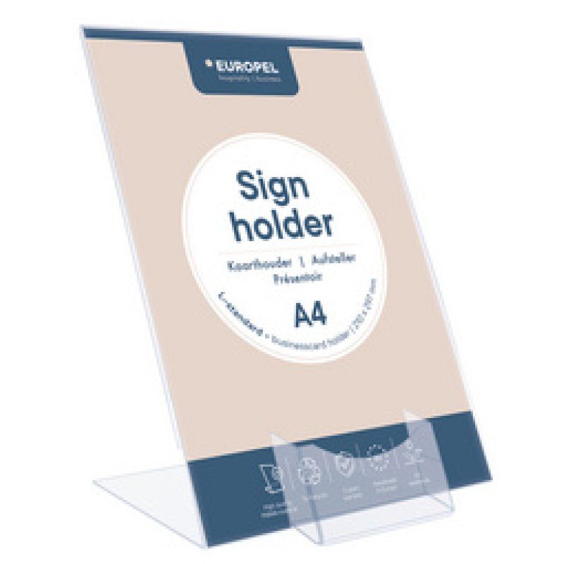 Europel Sign Holder L-Standard A4 Landscape
