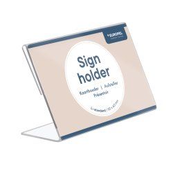 Europel Sign Holder L standard Portrait 90x60mm Acrylic