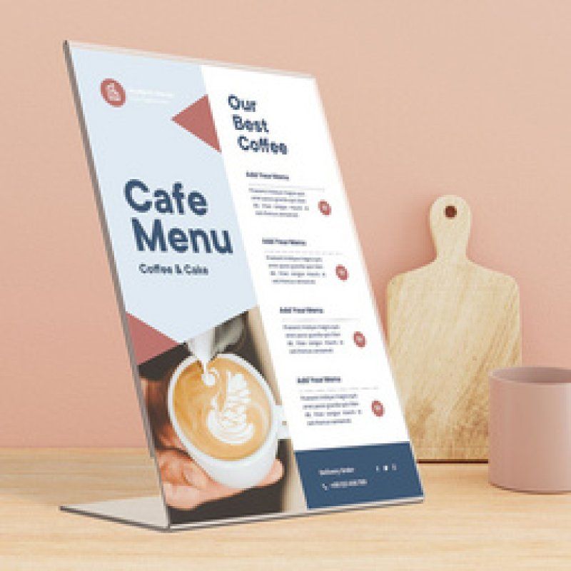 Europel 350128 support de panneau et stand d'information A4 Acrylique Transparent