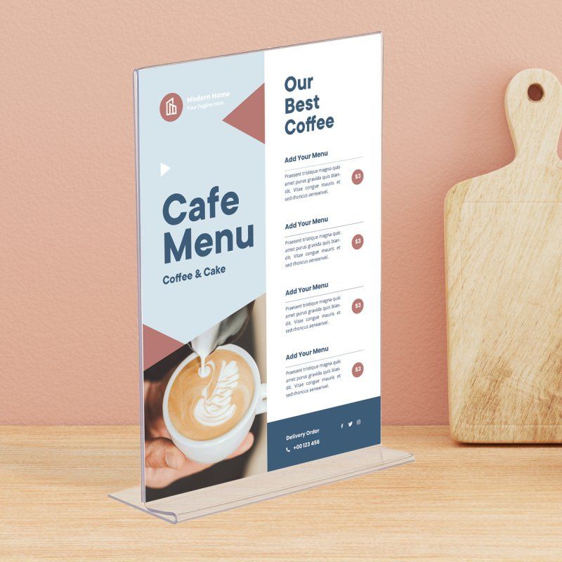 EUROPEL Porte-visuel acrylique, A5 portrait, droit