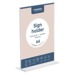 Europel Sign Holder T-Standard A6 Portrait Acryl