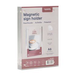 Europel 351011 support de panneau et stand d'information A6 Acrylique Transparent